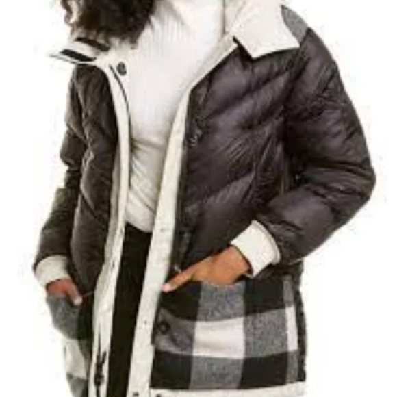 Woolrich Reversible Trim Down Parka, Cream/ Black XS - Picture 2 of 7